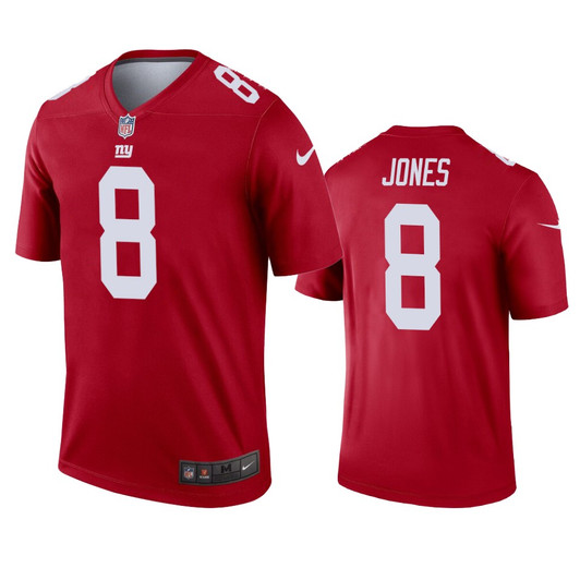 [FULLY STITCHED] New York Giants Daniel Jones Red Inverted Style 2 Limited Football Jersey 