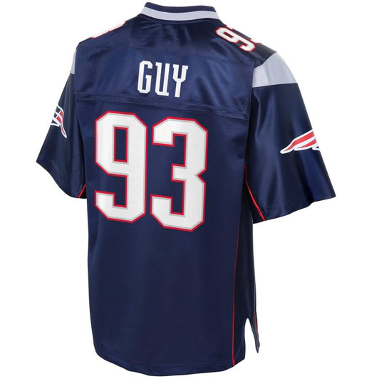 [FULLY STITCHED] New England Patriots Lawrence Guy Navy Style 5 Limited Football Jersey 