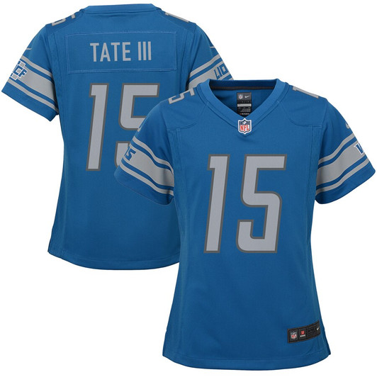 [FULLY STITCHED] Detroit Lions Golden Tate Blue Style 2 Limited Football Jersey 