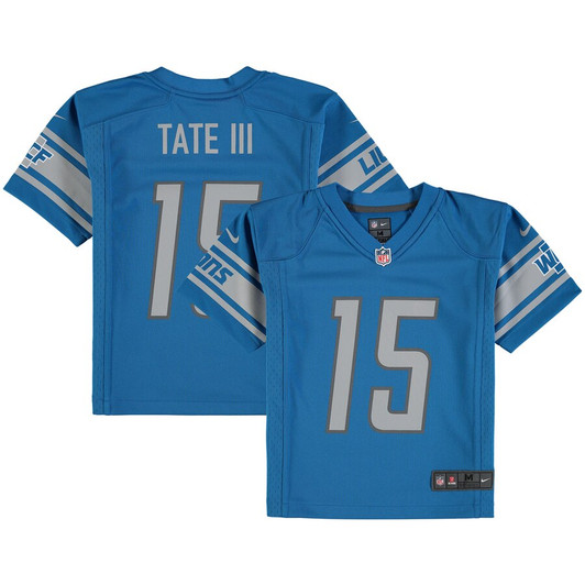 [FULLY STITCHED] Detroit Lions Golden Tate Blue Style 3 Limited Football Jersey 