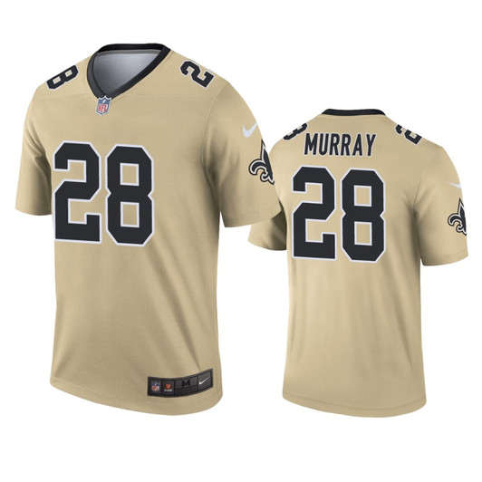 [FULLY STITCHED] New Orleans Saints Latavius Murray Gold Inverted Limited Football Jersey 