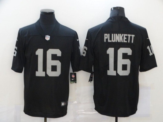 [FULLY STITCHED] #16 Las Vegas Raiders Jim Plunkett Black Limited Football Jersey 