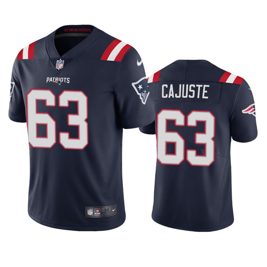 [FULLY STITCHED] New England Patriots Yodny Cajuste Navy 2020 Limited Football Jersey 