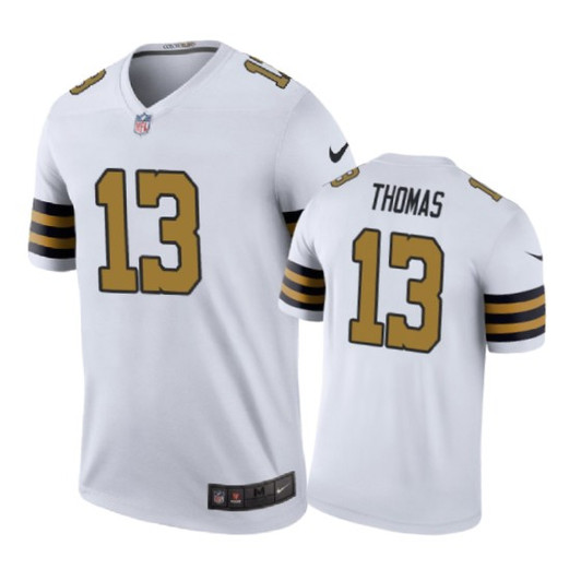 [FULLY STITCHED] #13 New Orleans Saints Michael Thomas Color Rush White Limited Football Jersey 