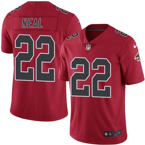 [FULLY STITCHED] #22 Atlanta Falcons Keanu Neal Red Rush Limited Football Jersey 