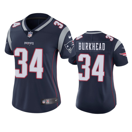 [FULLY STITCHED] New England Patriots Rex Burkhead Navy Style 3 Limited Football Jersey 