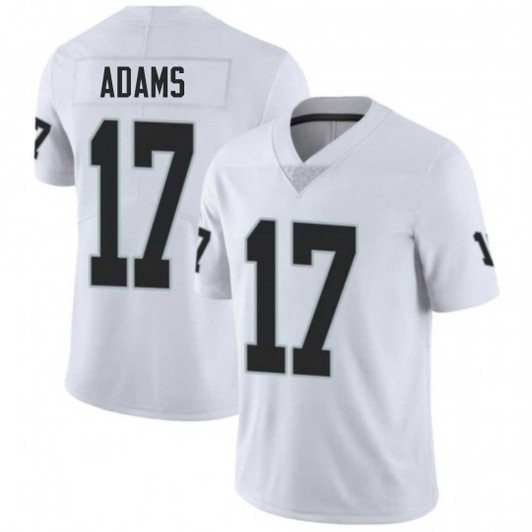 [FULLY STITCHED] #17 Las Vegas Raiders Davante Adams White Limited Football Jersey 