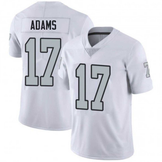 [FULLY STITCHED] #17 Las Vegas Raiders Davante Adams White Alternate Limited Football Jersey 