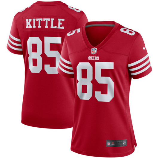 [FULLY STITCHED] San Francisco 49ers George Kittle Scarlet Style 16 Limited Football Jersey 