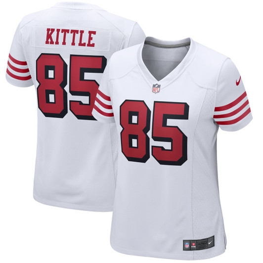 [FULLY STITCHED] San Francisco 49ers George Kittle Alternate White Limited Football Jersey 