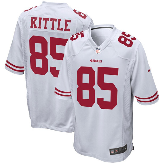 [FULLY STITCHED] San Francisco 49ers George Kittle American White Limited Football Jersey 