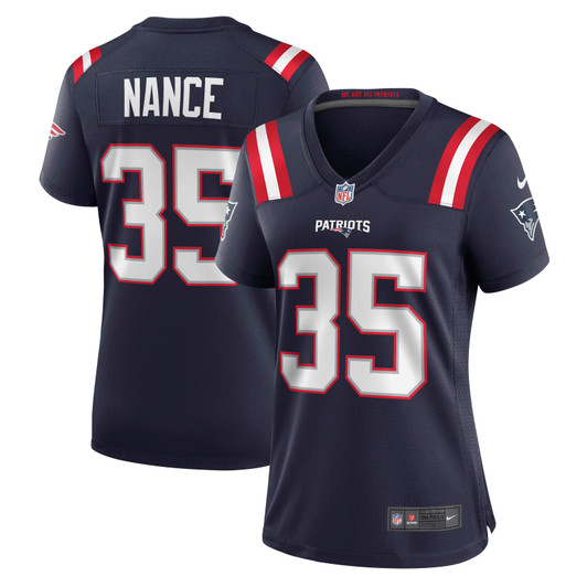 [FULLY STITCHED] New England Patriots Jim Nance Navy Style 5 Limited Football Jersey 