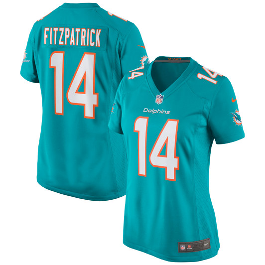 [FULLY STITCHED] Miami Dolphins Ryan Fitzpatrick Aqua Style 4 Limited Football Jersey 