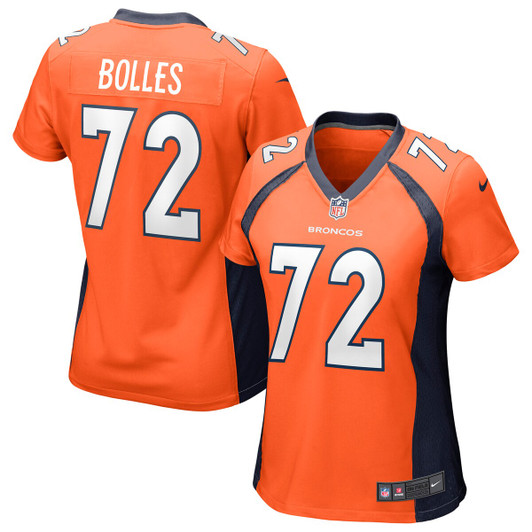 [FULLY STITCHED] Denver Broncos Garett Bolles Orange Style 2 Limited Football Jersey 