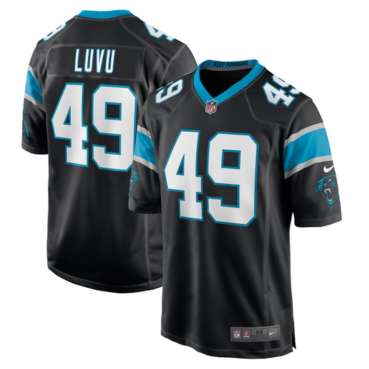 [FULLY STITCHED] Carolina Panthers Frankie Luvu Black Limited Football Jersey 