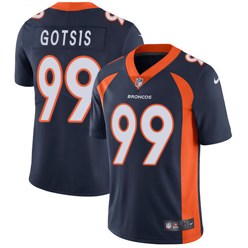 [FULLY STITCHED] #99 Denver Broncos Adam Gotsis Navy Blue Alternate Limited Football Jersey 