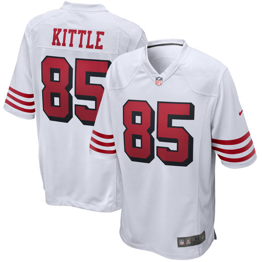 [FULLY STITCHED] San Francisco 49ers George Kittle White Alternate Limited Football Jersey 