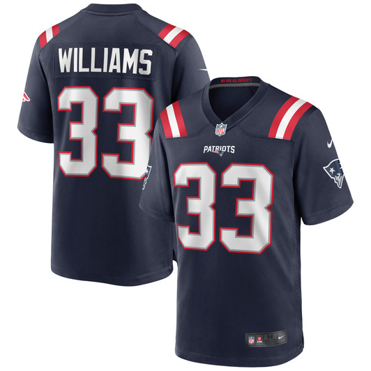 [FULLY STITCHED] New England Patriots Joejuan Williams Navy Style 7 Limited Football Jersey 