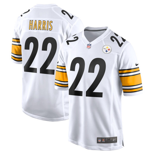 [FULLY STITCHED] Pittsburgh Steelers Najee Harris American White Limited Football Jersey 