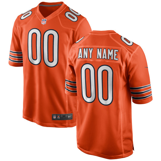 [FULLY STITCHED] Chicago Bears Orange Alternate Style 3 Limited Football Jersey 