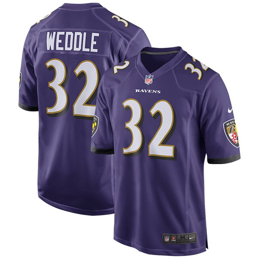 [FULLY STITCHED] Baltimore Ravens Eric Weddle Purple Style 3 Limited Football Jersey 
