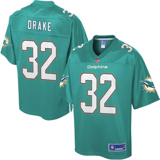 [FULLY STITCHED] Miami Dolphins Kenyan Drake Aqua Style 3 Limited Football Jersey 