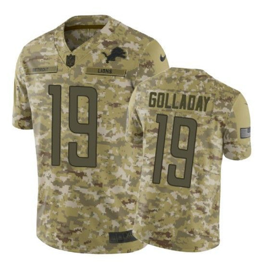 [FULLY STITCHED] Detroit Lions Kenny Golladay Camo Limited Football Jersey 