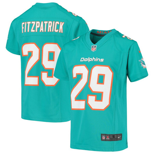 [FULLY STITCHED] Miami Dolphins Minkah Fitzpatrick Aqua Style 5 Limited Football Jersey 