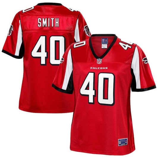 [FULLY STITCHED] Atlanta Falcons Keith Smith Red Limited Football Jersey 