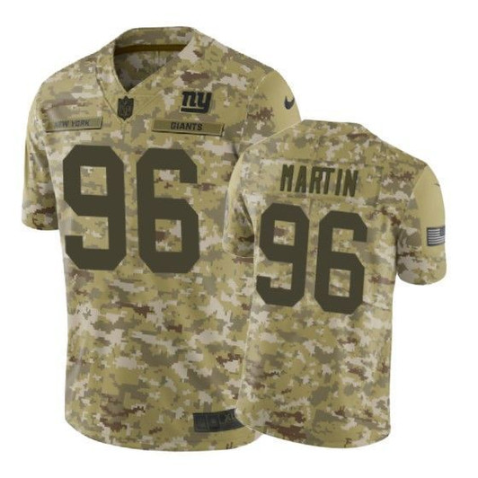 [FULLY STITCHED] New York Giants Kareem Martin Camo Limited Football Jersey 