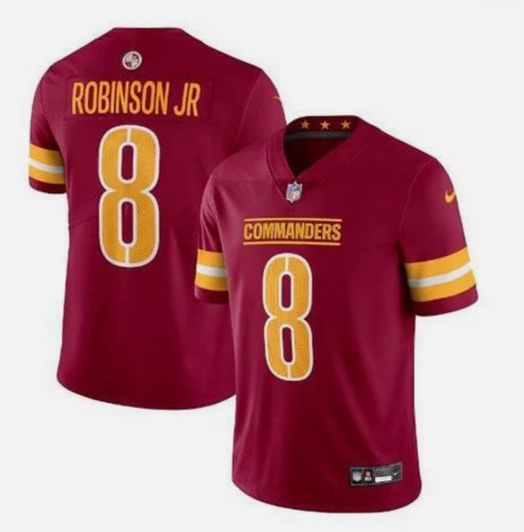 [FULLY STITCHED] Washington Commanders Brian Robinson Red Limited Football Jersey 