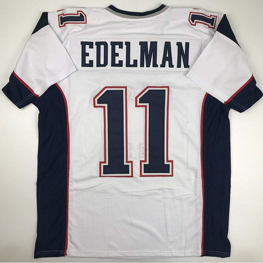 [FULLY STITCHED] New England Patriots Julian Edelman Throwback White Limited Football Jersey 