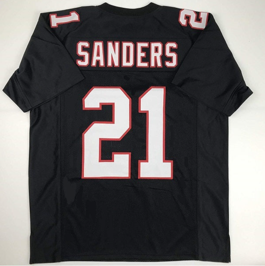 [FULLY STITCHED] Atlanta Falcons Deion Sanders Throwback Limited Football Jersey 