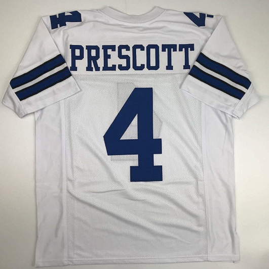 [FULLY STITCHED] Dallas Cowboys Dak Prescott Thanksgiving Throwback White Limited Football Jersey 
