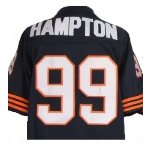 [FULLY STITCHED] Chicago Bears Dan Hampton Throwback Navy Limited Football Jersey 