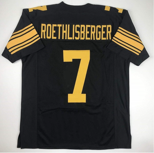 [FULLY STITCHED] Pittsburgh Steelers Ben Roethlisberger Throwback Limited Football Jersey 