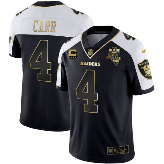 [FULLY STITCHED] Las Vegas Raiders Alternate Black Gold Limited Football Jersey 