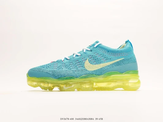 Nike Air VaporMax Flyknit Teal Yellow Sneakers DV1678-400