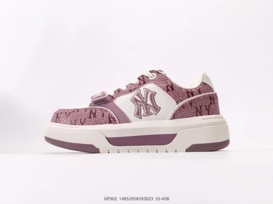 MLB New York Yankees Sneakers Purple Monogram Platform Sneakers