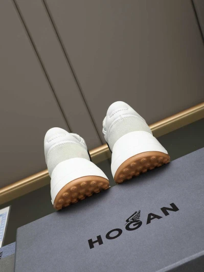 Hogan Sneakers Brown Suede White Side Logo