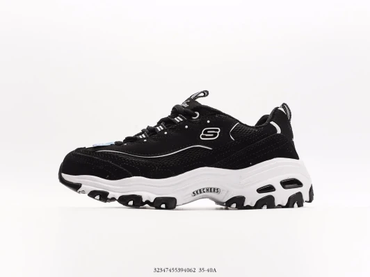 Skechers D'Lites Black White Chunky Sneakers