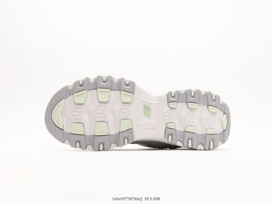 Skechers D'Lites Chunky Sneakers Light Grey Mint Green