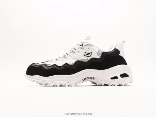 Skechers D'Lites Chunky Sneakers White Black