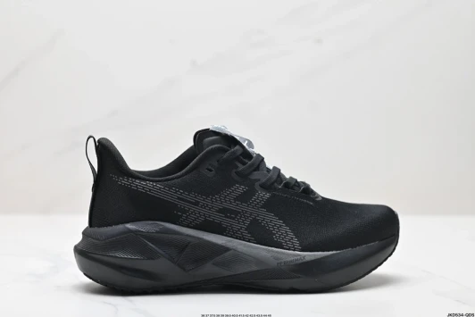 Asics Running Shoes Black Mesh