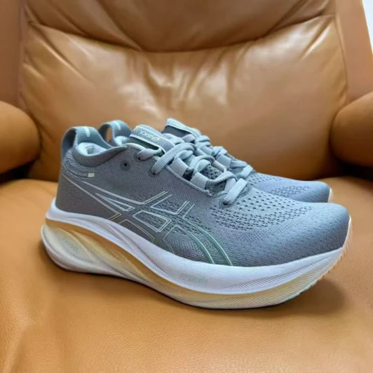 Asics Running Shoes Grey White Accent Mesh