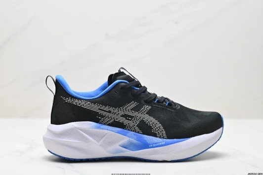 Asics Running Shoes Black Blue Mesh Cushioning Asics Running Shoes Black Blue Mesh Cushioning