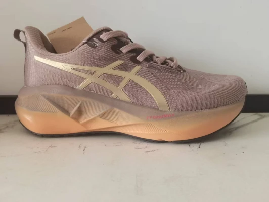 Asics Running Shoes Pink Gold Mesh