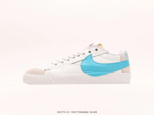 Nike Blazer Low SE White Light Blue Suede Sneakers DZ2772-121