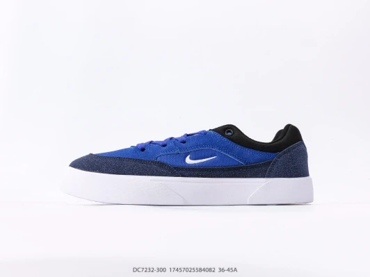 Nike Suede And Canvas Skate Shoes Blue White DC7232