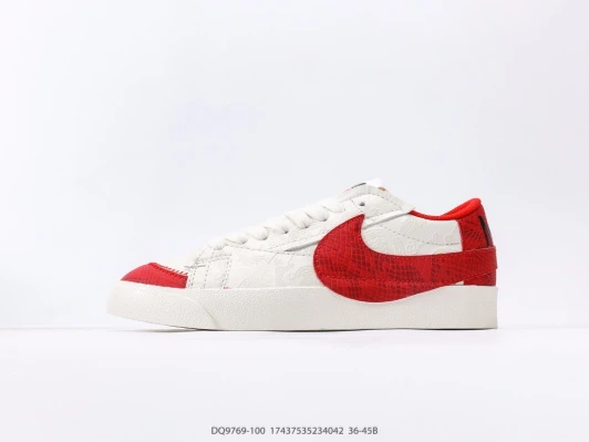Nike Blazer Low White Red Snakeskin Low-Top Sneakers DQ8769-100